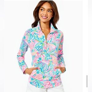 Lilly Pulitzer Quarterzip Large Tropical Punch
